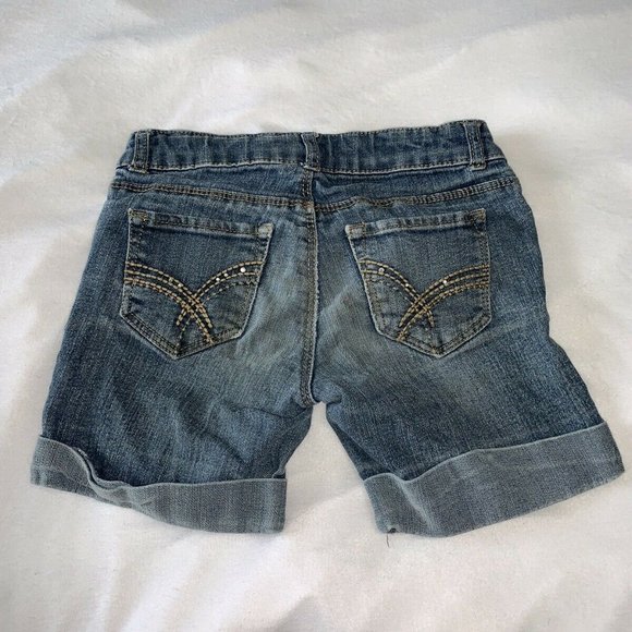 Girl's Arizona Mid-rise Bermuda Jean Shorts Size 8 - Picture 2 of 5